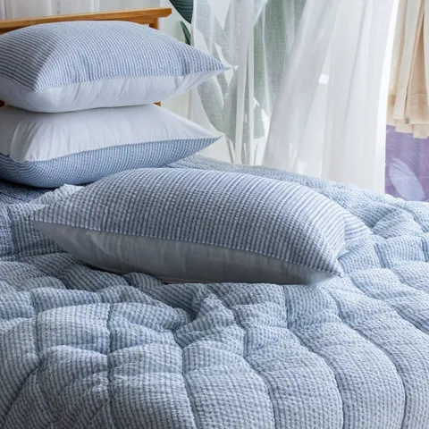 더와이 론다 뱀부 시어서커 항균 여름 이불 패드 베개세트 SS