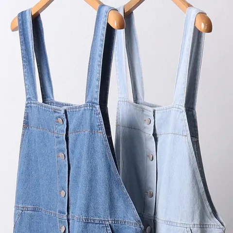 버튼멜빵데님롱원피스 21SD688 여성의류