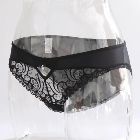 아녹 블랙 레이스 삼각팬티