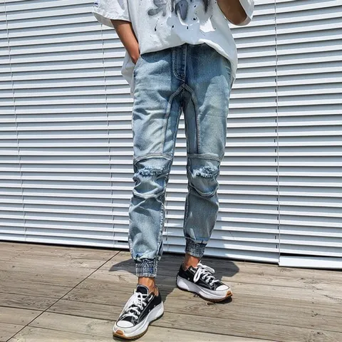 [브리치] 클라쓰업 / 스크레치워싱 데님 청바지 조거팬츠