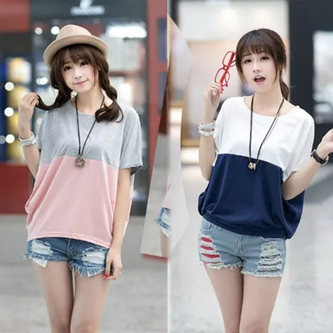 위쉬몰 DK 하프배색가오리티7170H106 빅사이즈