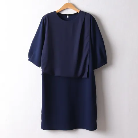 아이우먼 파운드쉬폰롱원피스 MND845M107 빅사이즈