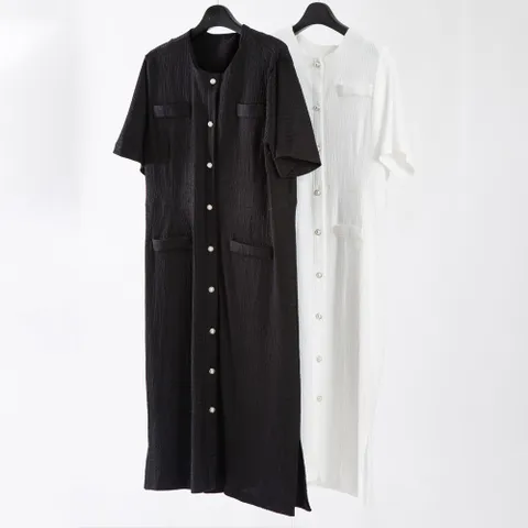 빅사이즈사랑해요 E472L107 진주트위드썸머원피스 CM