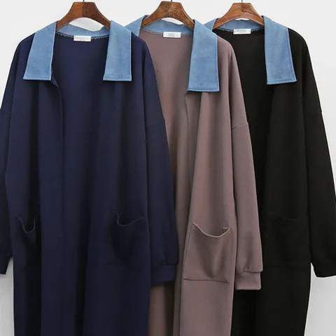 빅사이즈 옷 청카라 포켓 롱가디건 201G353S 여성의류