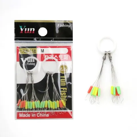 [하프클럽/머털낚시]윤피싱 칼라 일자형 찌스토퍼 찌멈춤고무