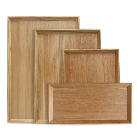 직사각 슬림 우드 트레이 나무쟁반 원목쟁반