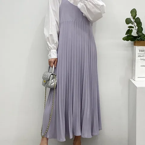 [브리치] 헤이븐 / 마레 플리츠 뷔스티에 롱 원피스(5color)