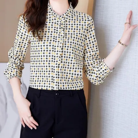 [브리치] 허그허그 / 패턴 실크 셔츠