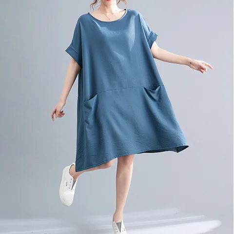 [빅사이즈] B-222331 린넨 면 롱 원피스/빅사이즈/루즈핏/오버핏/쉬폰/린넨/세트