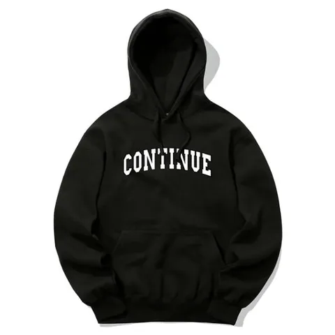 [하프클럽/트립션]CONTINUE LOGO 후드티 - 블랙