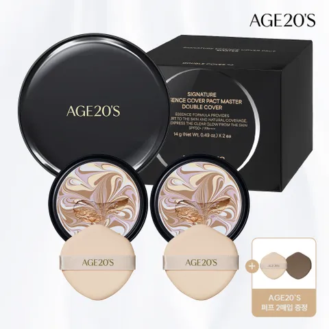 [에이지투웨니스] 시그니처 에센스 커버 팩트 마스터 더블커버(케이스1+리필2) (SPF50+ PA++++)