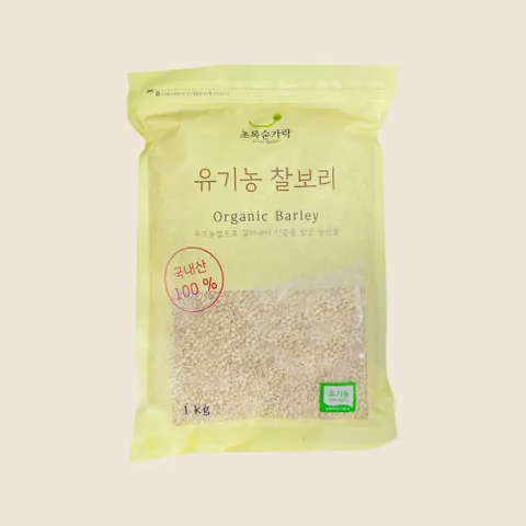 초록숟가락 유기농 찰보리 1kg 2025년산