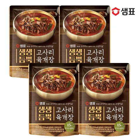 생생듬뿍 고사리육개장 450g 4팩