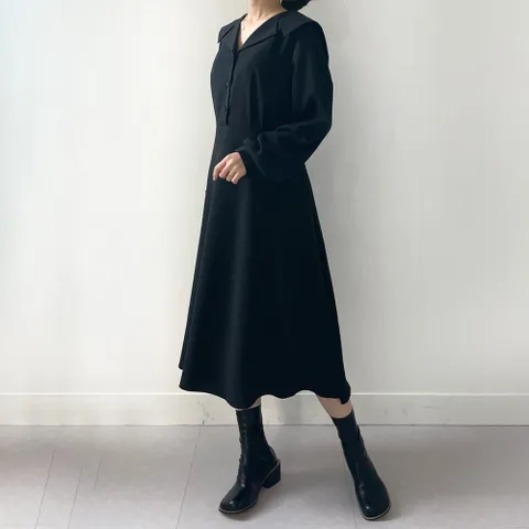 빅사이즈 202 브이넥버튼세라원피스 DYPG468