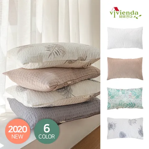 밤부 시어서커 사그락 아기 베개 솜/라텍스 베개 추가 옵션