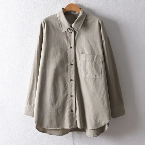 아이우먼 코튼겉기모포켓롱남방 PEI013M201 빅사이즈