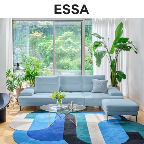 아르떼  3.5인 스윙기능 카시미라 패브릭 소파+스툴