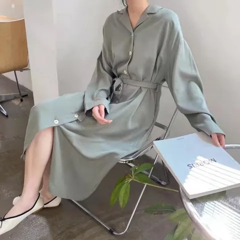 [하프클럽/디애이치]스트랩 벌키 라인 루즈 원피스 3COLOR