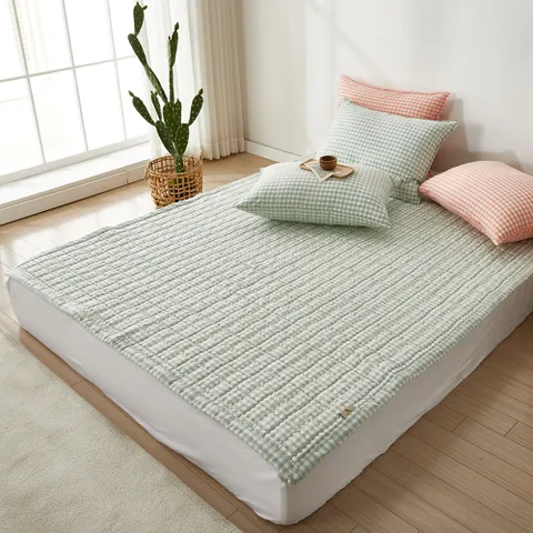 이솔홈 옴브레체크 30수 선염 광목 카페트 침대패드 SS