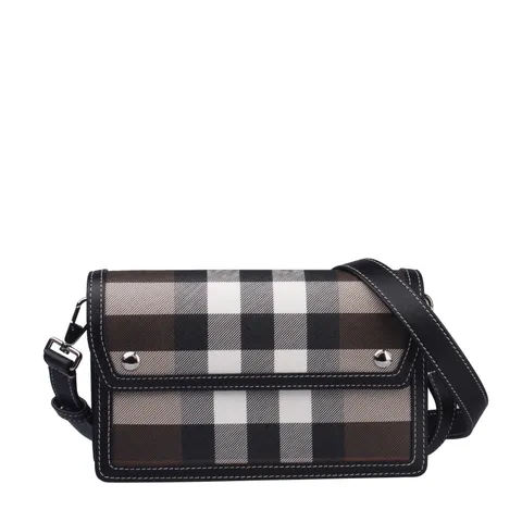 [BURBERRY] 체크 E  캔버스 크로스바디 8039213