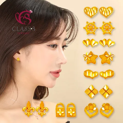 [클래스에스] 순금24K 미니귀걸이7+18K장식_0.70g~0.79g