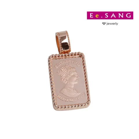 이상주얼리/14k 사각 엘리자베스 코인 펜던트_대