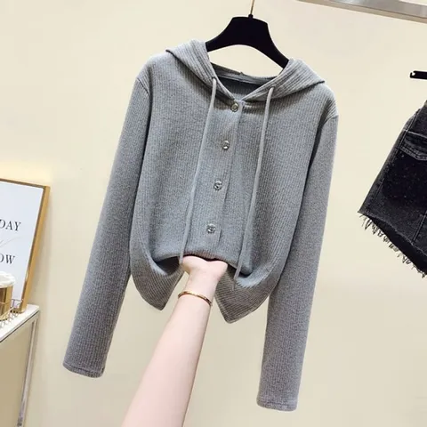 [브리치] 허그허그 / 율레어 버튼 후드 가디건 3color