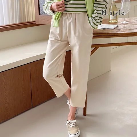 H스타일DKCT배기팬츠/봄신상/밴딩팬츠/통바지/와이드/슬랙스/조거/베기/배기/부츠컷