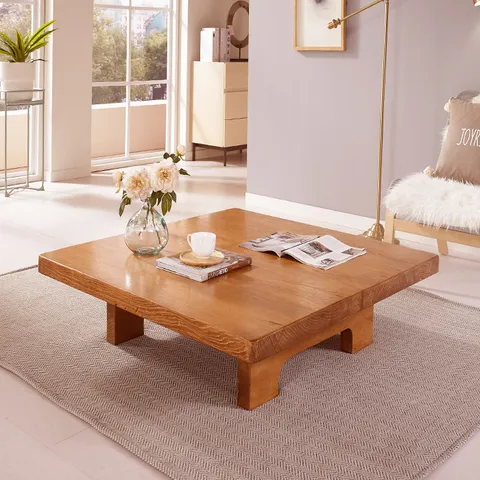 [마루엔개비] 모던 통원목 사각 테이블 130사이즈 좌탁