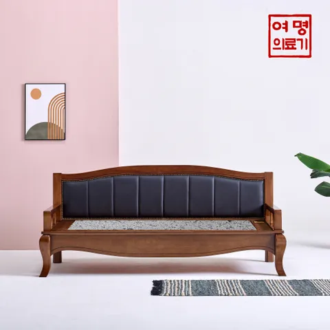 여명돌침대 청맥반석 돌 100SF 가죽 카우치 소파 침대