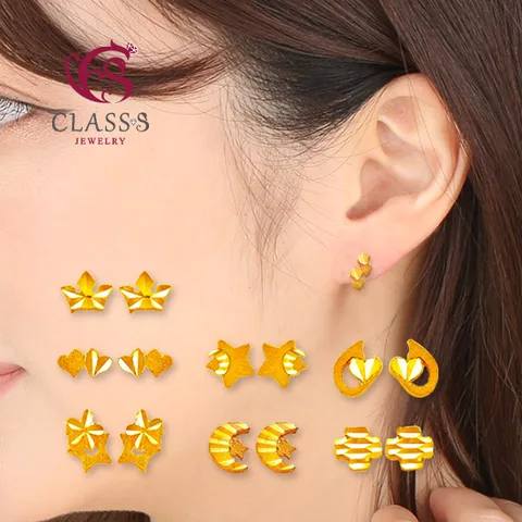 [클래스에스] 순금24K 미니귀걸이7+18K장식_0.60g~0.69g