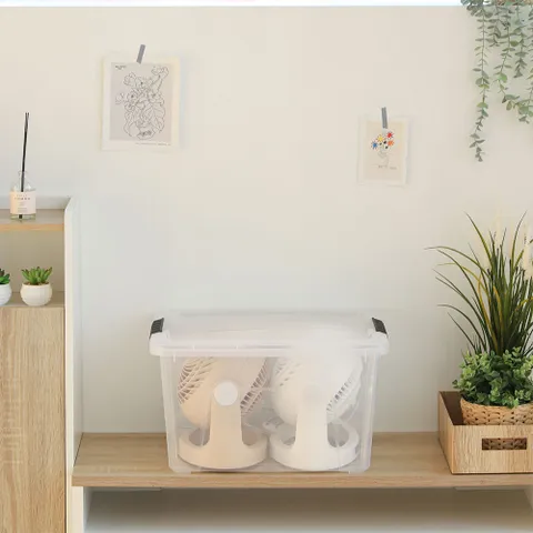 아이리스 투명 리빙박스 수납함 정리함 DD-TB-28 32L