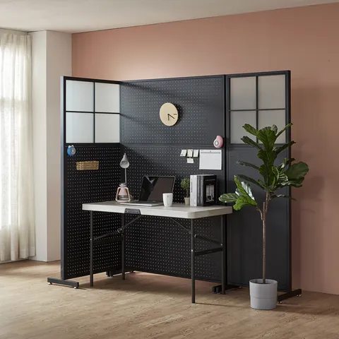 엘린까사 철제 타공 파티션 가정용 사무실 가벽 공간 분리 칸막이 가림막