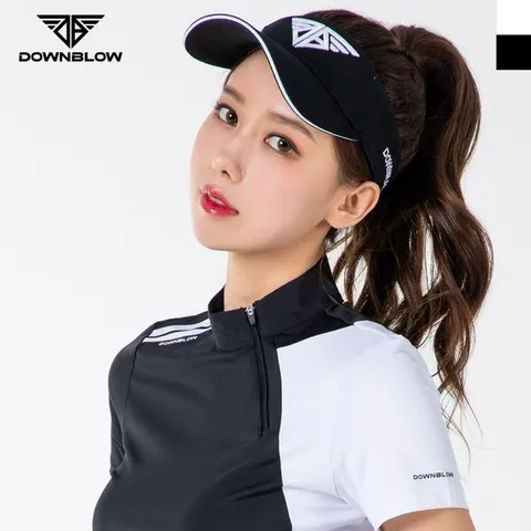 [하프클럽/기타]다운블로우 여성 로고포인트 골프 썬캡/모자 7002-1W