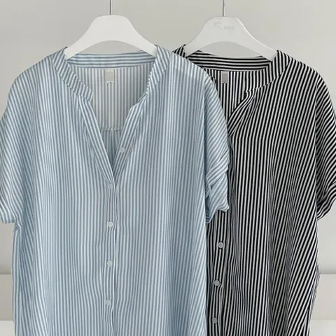 빅사이즈 옷 로제스트라이프셔츠 21SE488 여성의류