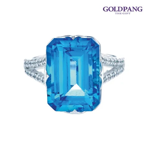 [골드팡]14k 9.50캐럿 천연 토파즈 에브로 반지