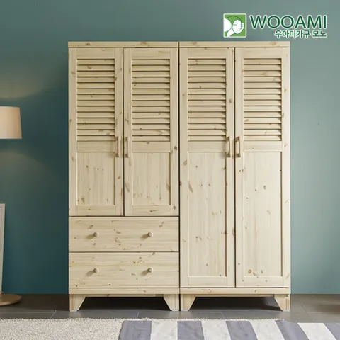 우아미가구 모노 수 1600 원목옷장 NA5172