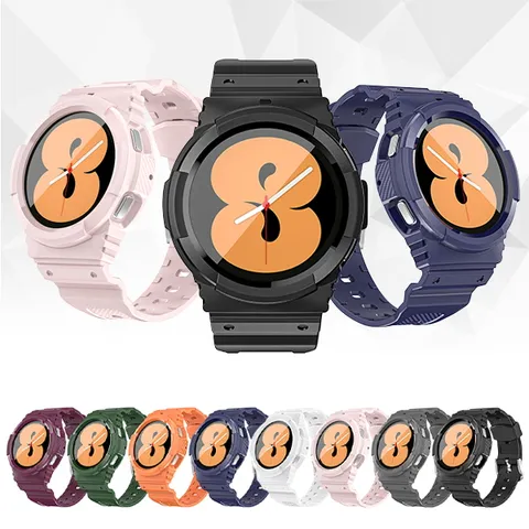 실리콘 갤럭시워치5 4 클래식 호환 전용 일체형 보호 범퍼스트랩