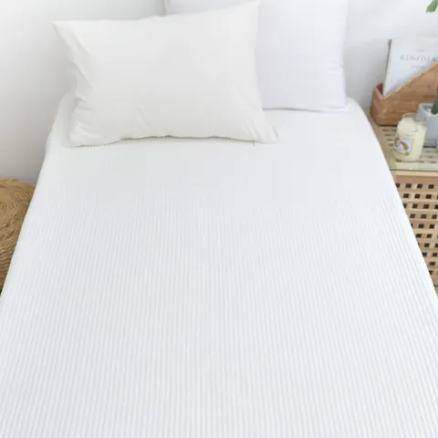 [레브라이프] 냉장고 인견 화이트아이보리 여름 침대패드