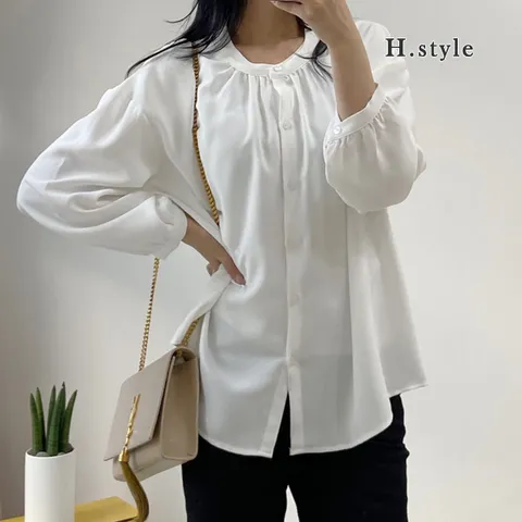 H스타일GG라리블라우스/봄신상/루즈핏/긴팔/브라우스/남방/셔츠/NB/블라우스