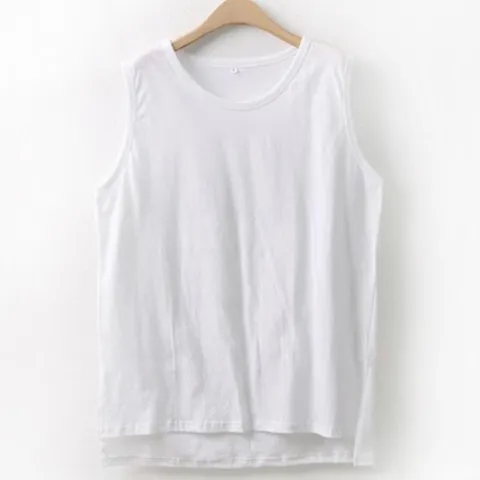 베이직 여름 박시 민소매티 1085564S 빅사이즈 여성