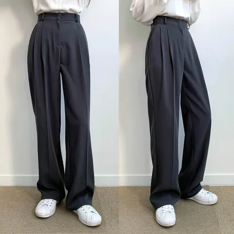 [브리치] 박남매 / 박남매 / 가을 이센셜 와이드 투핀턱 밴딩 슬랙스 RZ0170