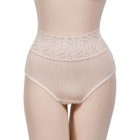 [하프클럽/소곳]우아한 복부 레이스 청량한 인견 여성 맥시팬티