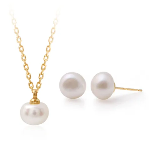 [메리그린] 14K 골드핀 귀걸이 패션 목걸이 SET