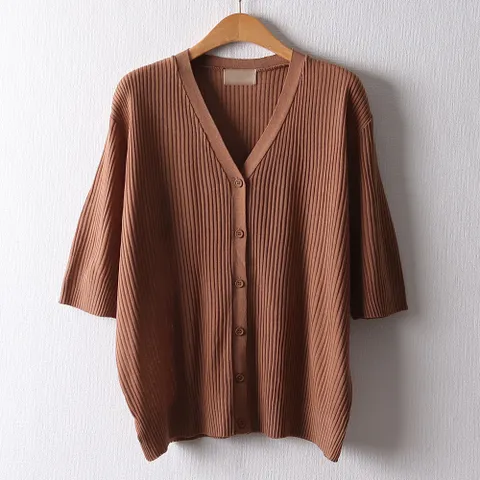 아이우먼 심플골지썸머가디건 RMF024M108 빅사이즈