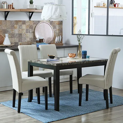 [착불]데미안 토론토 4인 대리석 식탁세트