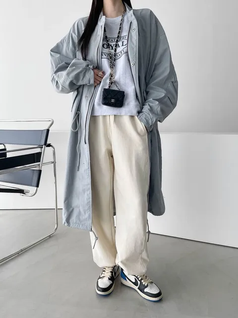 여자 봄 가을 박시 루즈핏 차이나 롱 야상 점퍼 핏이 예쁜 간절기 오버핏 아우터 사파리 남녀공용 빅사이즈