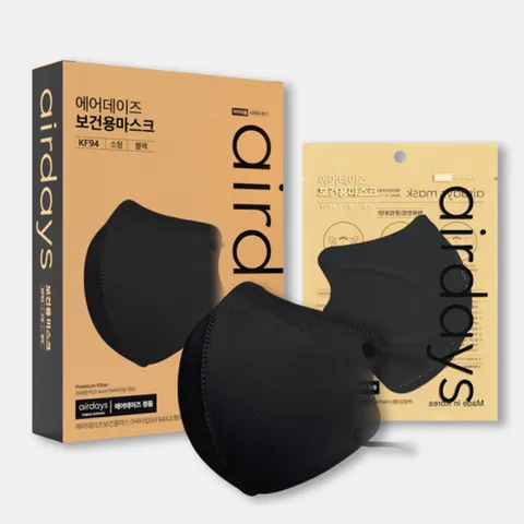 KF94 황사방역마스크 소형S 50매 검정색