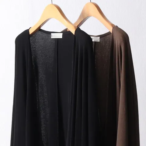 스판 사선 롱가디건 109E659S 빅사이즈 여성의류