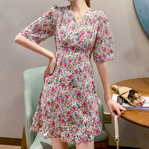 [하프클럽/엘케이트]엘케이트 여자 원피스 LDZ683 여성 플라워 패턴 드레스